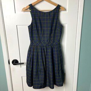 Tommy Hilfiger Silk Plaid Midi Dress